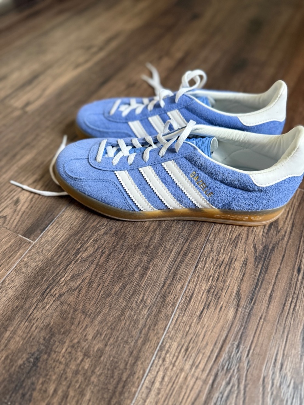 Adidas Gazelle Indoor Blue Suede Sneakers Women’s Size 7 New - Picture 2 of 2